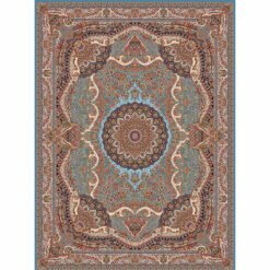 فرش نگین مشهد ۷۰۰ شانه کد ۲۵۸۰ آبی فیروزه ای