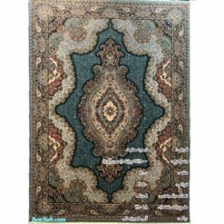 فرش زمرد مشهد ۷۰۰ شانه کد ۲۵۰۱۸ آبی فیروزه ای