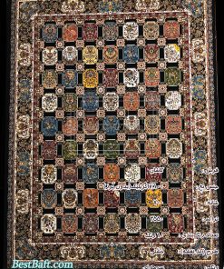 مشخصات، قیمت و خرید فرش کاشان خشتی سرمه ای 700 شانه