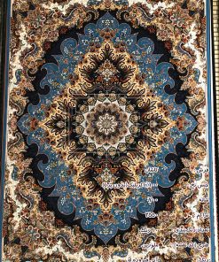 مشخصات، قیمت و خرید فرش کاشان ملورین آبی فیروزه ای 700 شانه