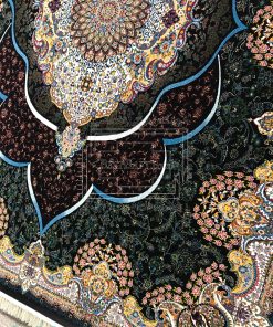 فرش کاشان پانیذ سرمه ای 700 شانه