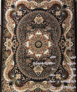 مشخصات، قیمت و خرید فرش کاشان چیچک سرمه ای 700 شانه