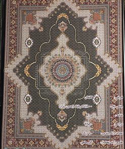 مشخصات، قیمت و خرید فرش کاشان گل ماهی سرمه ای 700 شانه