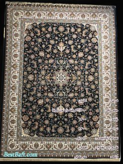 مشخصات، قیمت و خرید فرش کاشان افشان سرمه ای 1200 شانه