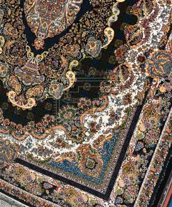 فرش کاشان لیلی سرمه ای 700شانه