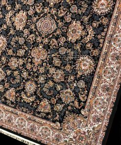 فرش کاشان مارال سرمه ای 700شانه