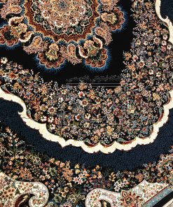 فرش کاشان پریا سرمه ای 700شانه