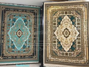 فرش نگین مشهد 1000 شانه کرم طرح 1008 برجسته