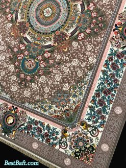فرش کاشان الیس گردویی 1200 شانه