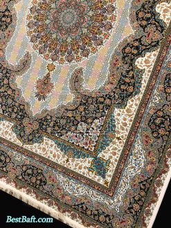 فرش کاشان سالار کرم رنگ 1200شونه