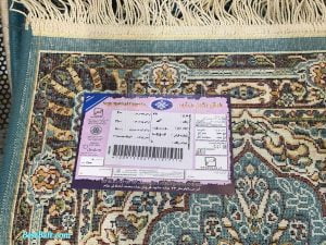 پشتی سنتی کد721 فرش نگین مشهد آبی فیروزه ای 700 شانه (1)
