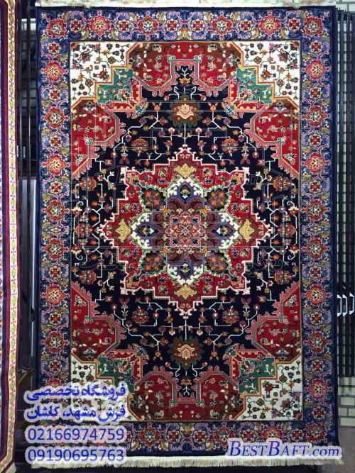 مشخصات، قیمت و خرید فرش گبه ماشینی طرح هریس سرمه ای