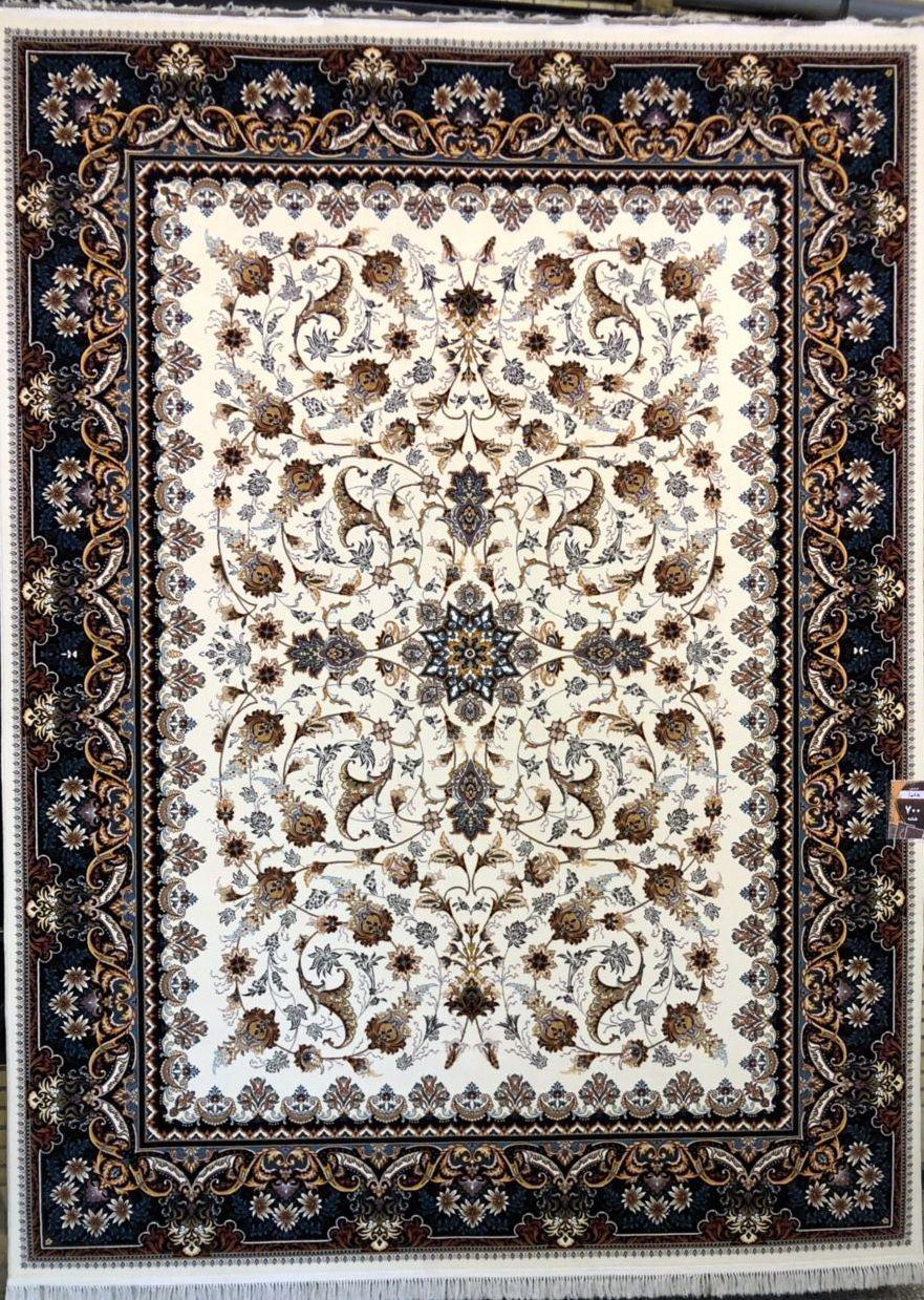 فرش افشان کاشان سرمه ای