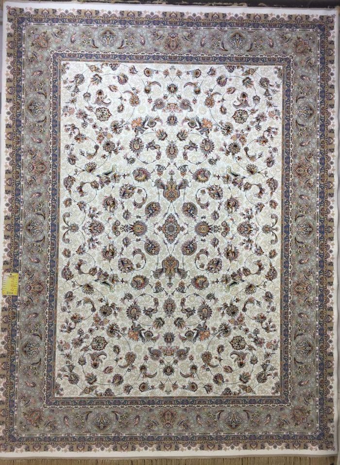 فرش کاشان طرح افشان کرمی ۱۲۰۰ شانه تراکم ۳۶۰۰