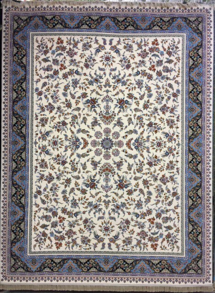 فرش کاشان طرح افشان کرمی ۱۲۰۰ شانه تراکم ۳۶۰۰