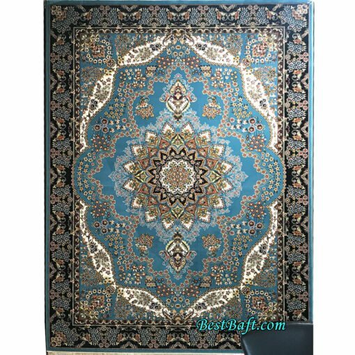 فرش نگین مشهد ۵۰۰ شانه کد ۲۸۰۱۵ آبی فیروزه ای