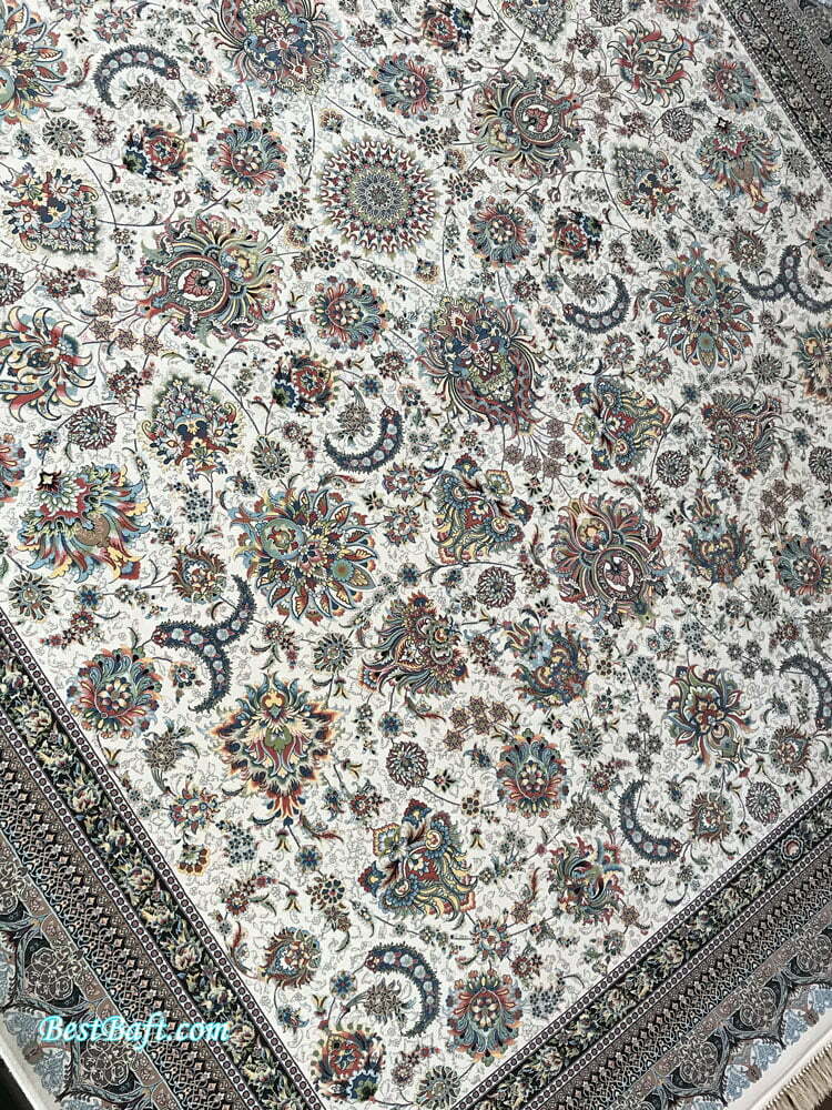 فرش مشهد ۱۲۰۰ شانه کد ۸۰۲۱۲۵ افشان کرمی - تصویر 2