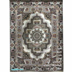 فرش کاشان ۱۲۰۰ شانه حوض نقره کرمی