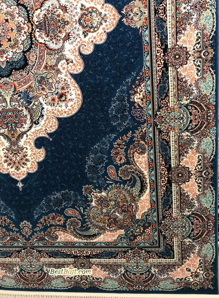 فرش زمرد مشهد ۷۰۰ شانه کد ۲۵۰۲۷ آبی فیروزه ای - تصویر 2