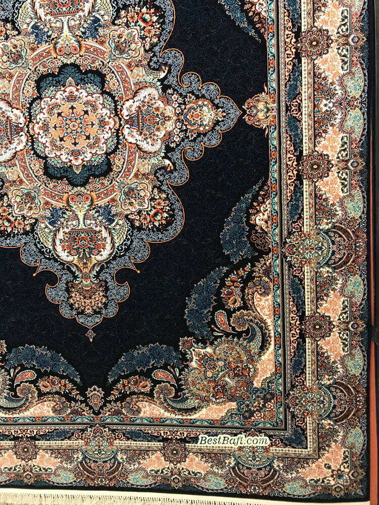 فرش زمرد مشهد ۷۰۰ شانه کد ۲۵۰۲۷ سرمه ای - تصویر 3