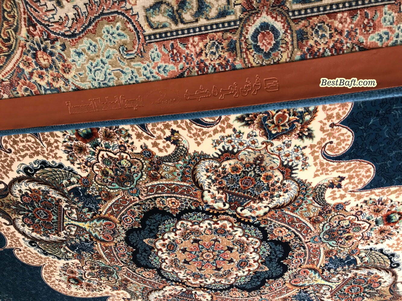 فرش زمرد مشهد ۷۰۰ شانه کد ۲۵۰۲۷ آبی فیروزه ای - تصویر 4