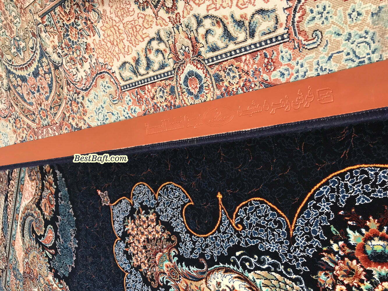 فرش زمرد مشهد ۷۰۰ شانه کد ۲۵۰۲۷ سرمه ای - تصویر 4