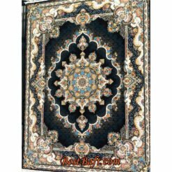 فرش کاشان نیلا ۷۰۰ شانه سرمه ای