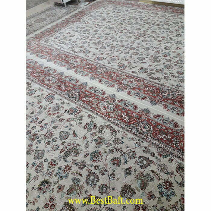 فرش مشهد ۷۰۰ شانه کد ۷۰۲۱۳۳ کرمی