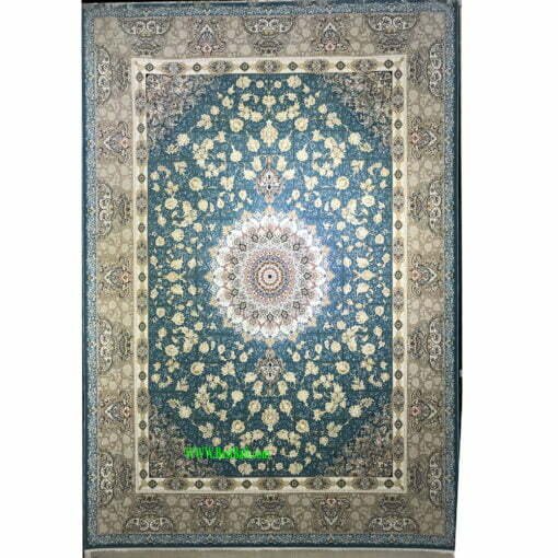 فرش کاشان چیچک ۱۲۰۰ شانه آبی