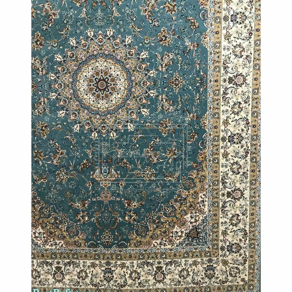 فرش زمرد مشهد ۷۰۰ شانه کد ۱۴۰۰۰ آبی فیروزه ای - تصویر 3