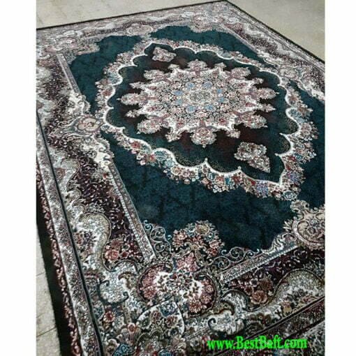 فرش کاشان نیلا ۴۴۰شانه سرمه ای