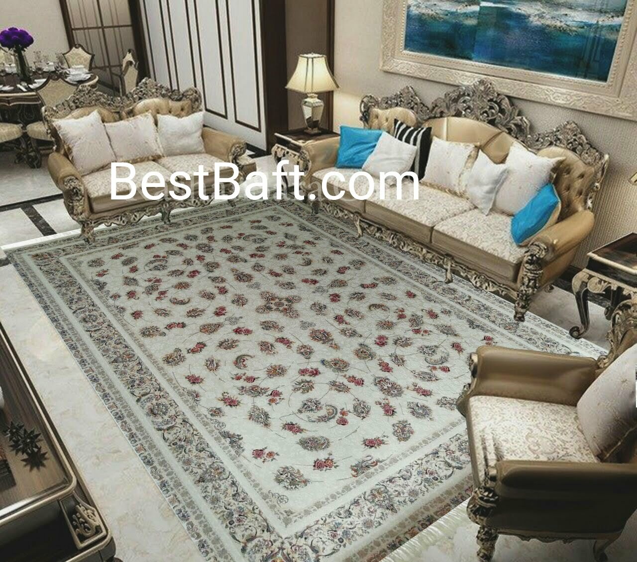 فرش 1200 شانه کاشان برجسته