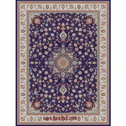 فرش مشهد ۷۰۰ شانه کد ۷۲۲۱۳۳ سرمه ای