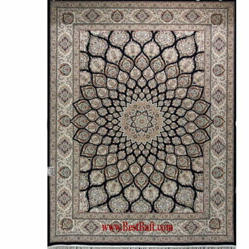 فرش مشهد ۱۵۰۰ شانه کد ۸۱۵۰۰۲ سرمه ای