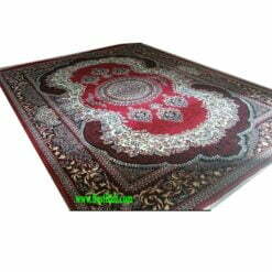 فرش کاشان کهربا ۴۴۰ شانه لاکی