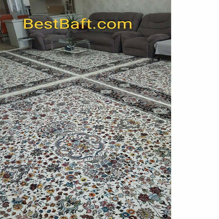 فرش کاشان افشان فرح زاد ۱۰۰۰ شانه کرم