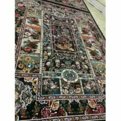 فرش کاشان باغ ارم ۴۴۰شانه سرمه ای