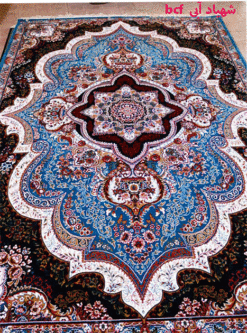 فرش کاشان شهیاد ۴۴۰ شانه آبی